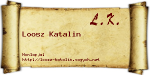 Loosz Katalin névjegykártya